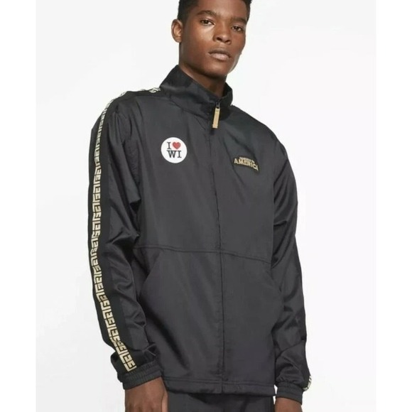 Nike Other - Nike Giannis‎ Coming To America Men's XL Black Gold Track Jacket Zoom Freak